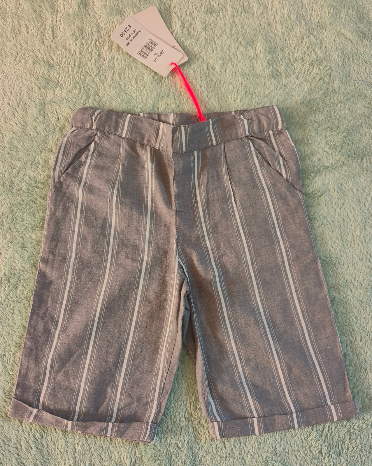 Bermuda léger d'été taille 98 à rayures grises Noukie's, Garçon, Enlèvement ou Envoi, Noukies, Pantalon