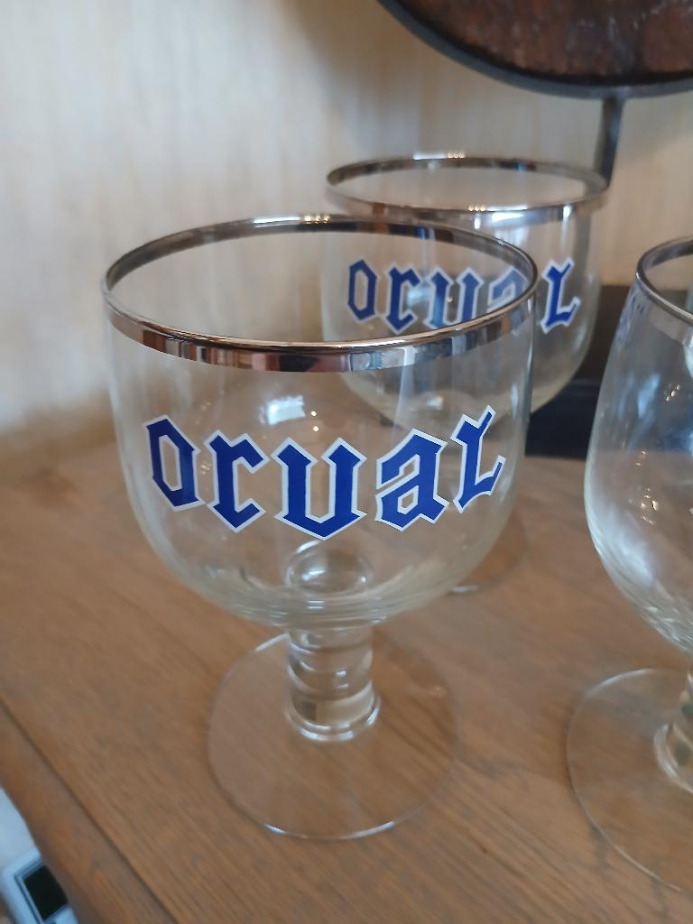 Orval glazen, Verzamelen, Biermerken, Ophalen of Verzenden, Zo goed als nieuw, Glas of Glazen, Overige merken