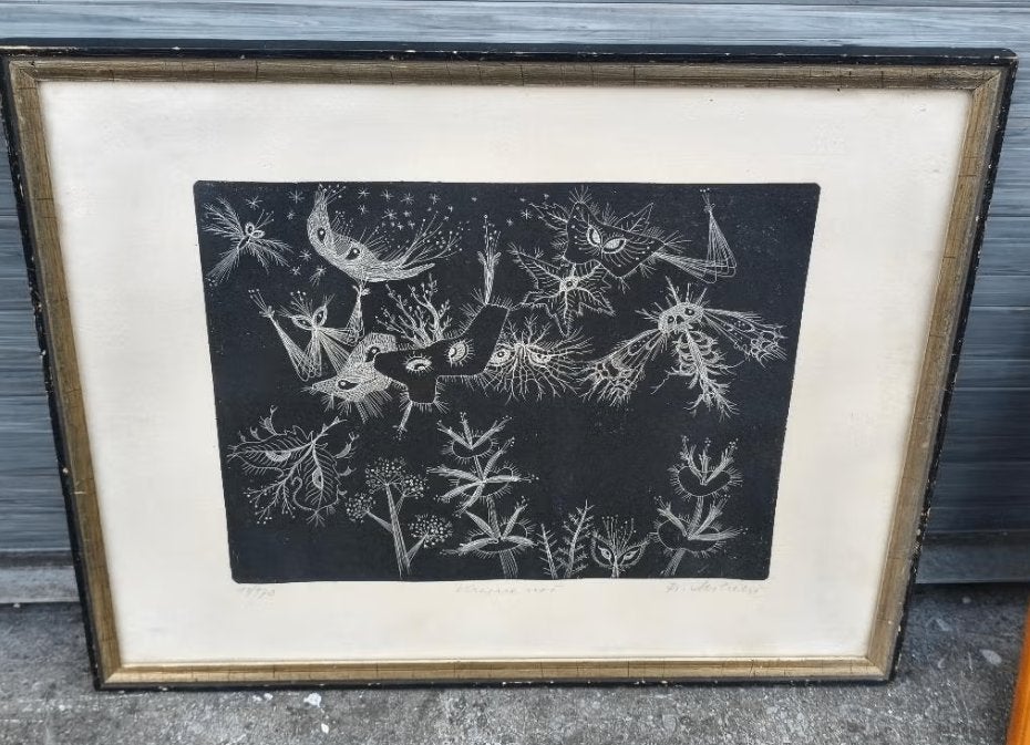 Lithographie signe France Mihelic, Enlèvement ou Envoi, Lithographie