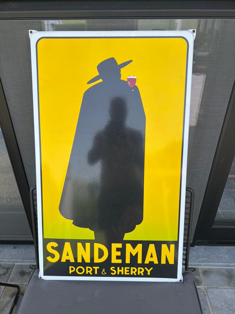 Emaille plaat Sandeman, Verzamelen, Ophalen, Nieuw, Reclamebord