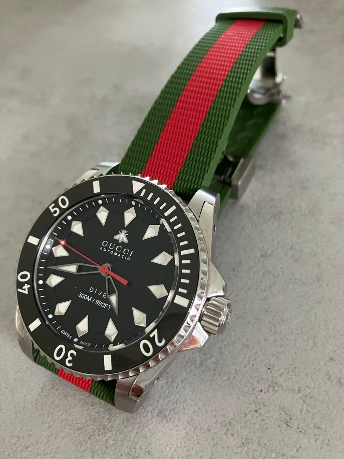 GUCCI Dive Automatic Sellita ALS NIEUW, Ophalen, Zo goed als nieuw