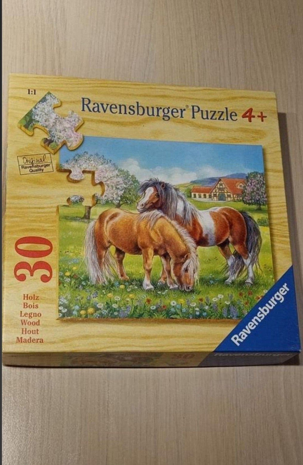 houten puzzel paarden 30 stuks, Ophalen of Verzenden, Zo goed als nieuw