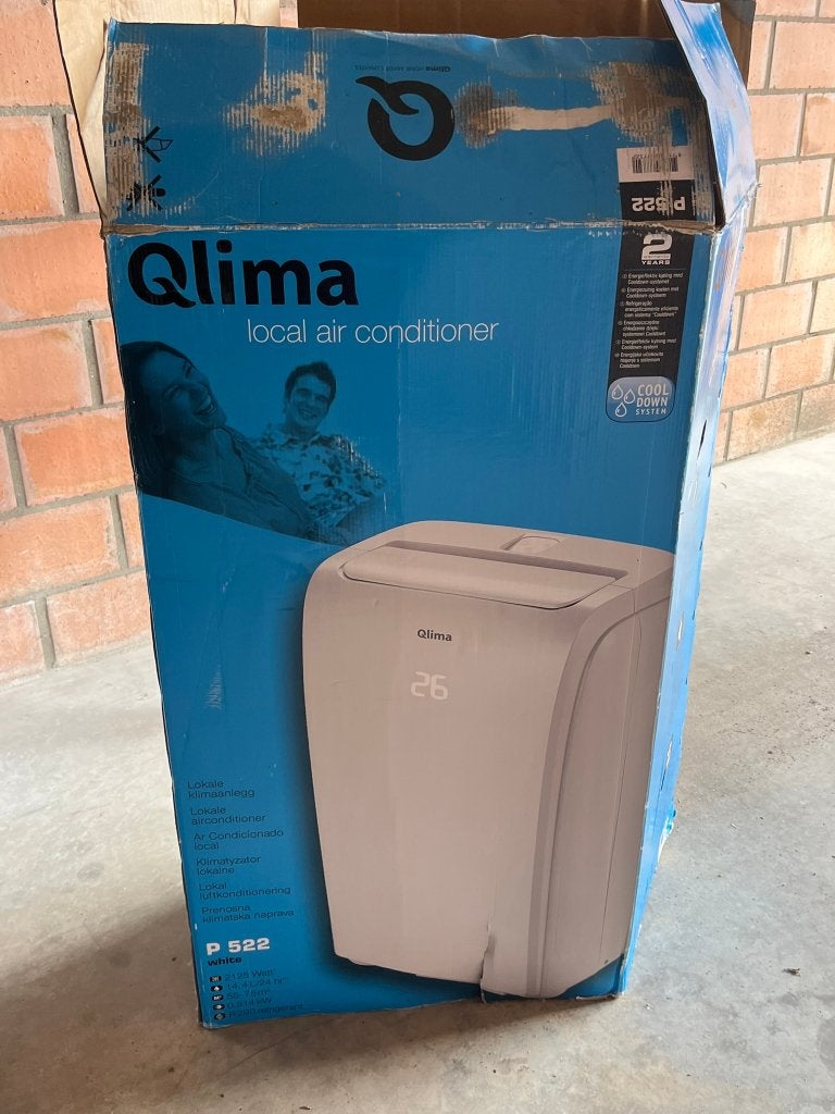 Qlima P522 mobiele airco, Refroidissement et Déshumidification, 60 à 100 m³, Comme neuf, Enlèvement