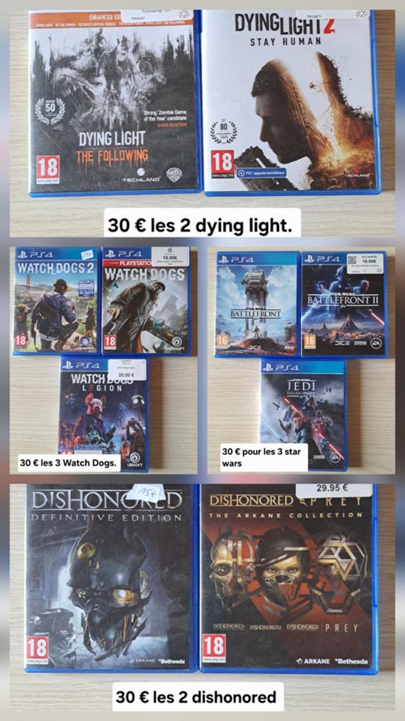 Jeux ps4. Prix par lot sur photos., Consoles de jeu & Jeux vidéo, Enlèvement