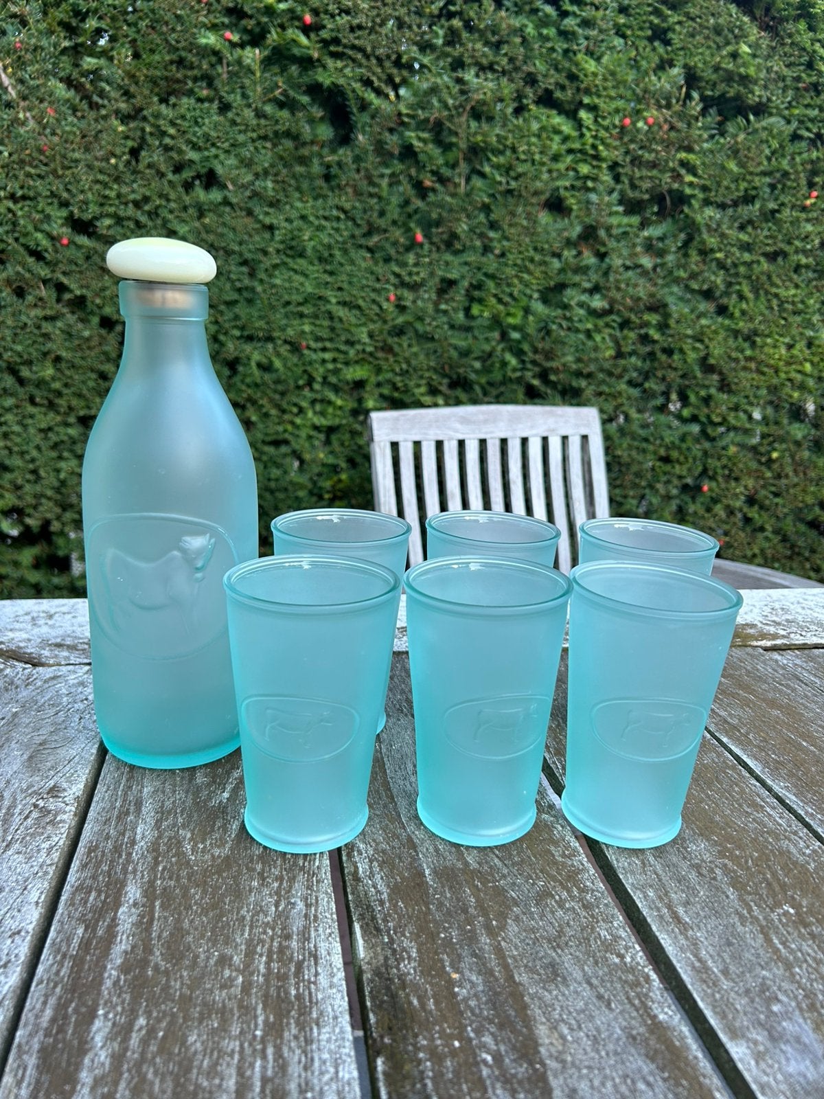 Birbania glazen & fles uit Firenze, Verzamelen, Ophalen, Nieuw