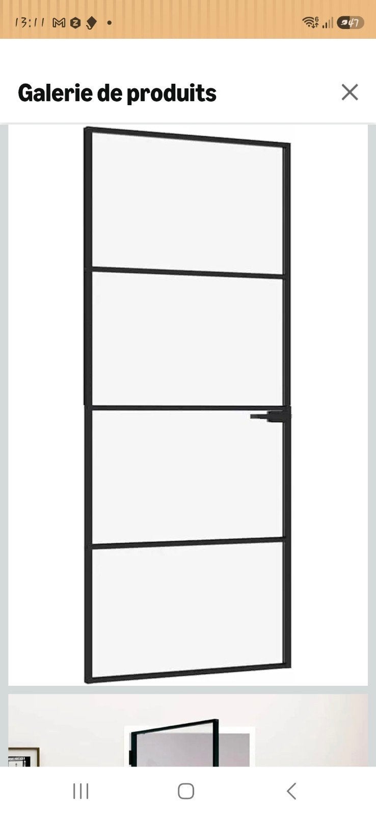 porte interieur, Bricolage & Construction, Neuf, 75 à 150 cm, Enlèvement, Vitre comprise