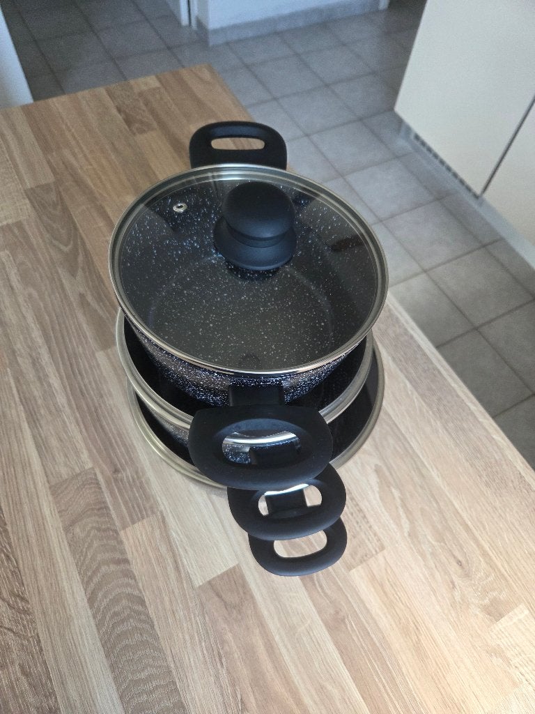 Ensemble de casseroles en céramique, Maison & Meubles, Cuisine | Casseroles & Poêles, Comme neuf, Ensemble de casseroles, Autres matériaux
