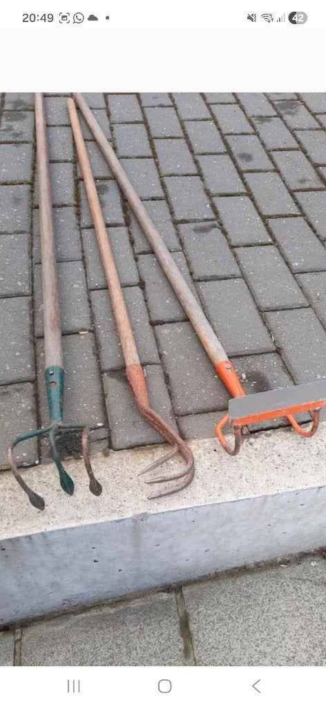 3 harken / schoffels, Ophalen