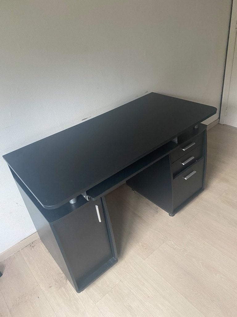 Bureau, zwart, modern, cool, Maison & Meubles, Bureau d'écolier, Comme neuf, Espace de rangement, Enlèvement