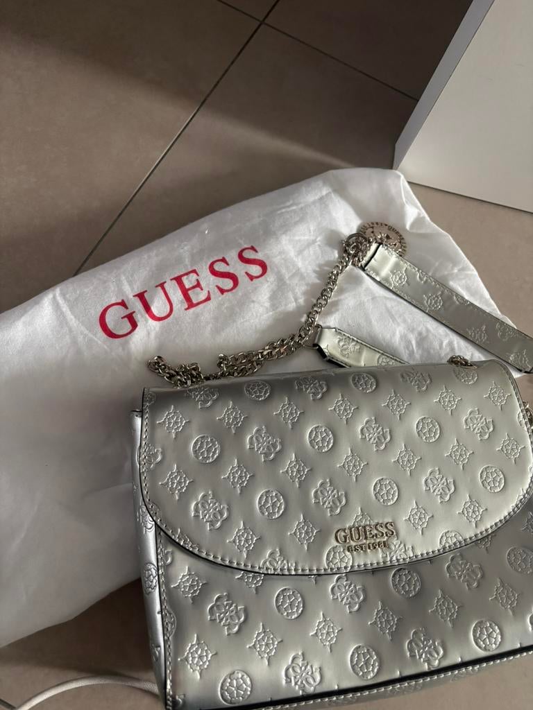 Schoudertas guess, Ophalen, Zo goed als nieuw, Zilver