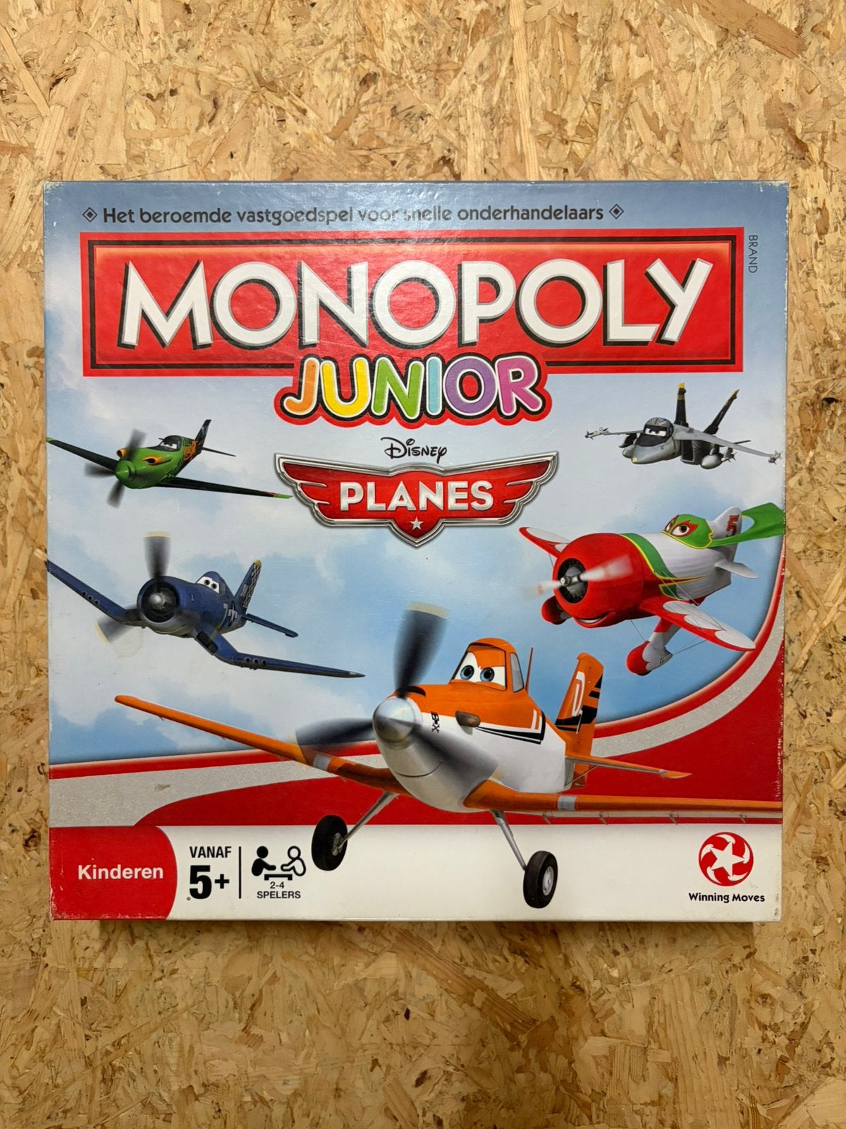 Monopoly Junior - thema Disney Planes, Hobby en Vrije tijd, Een of twee spelers, Ophalen of Verzenden, Gebruikt