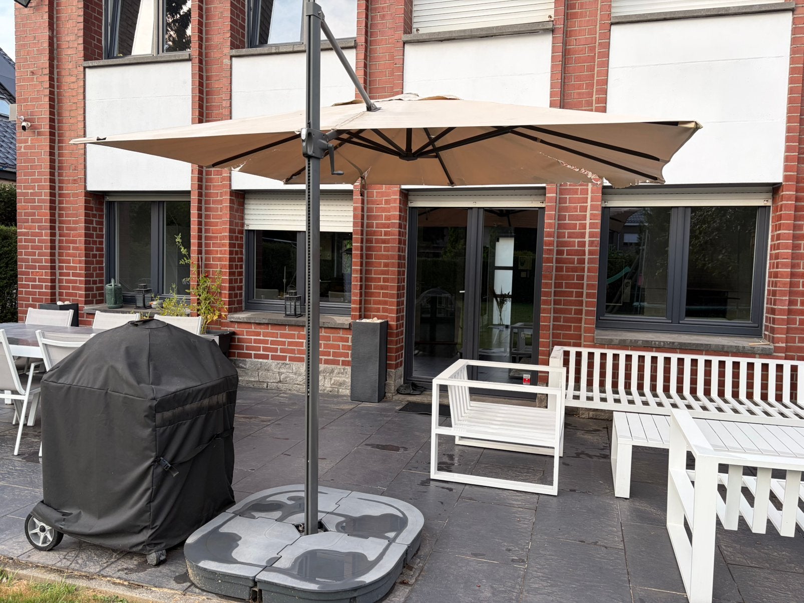 Parasol Ikea Seglaro 330*240, Ophalen, 2 tot 3 meter, Stokparasol, Verstelbaar