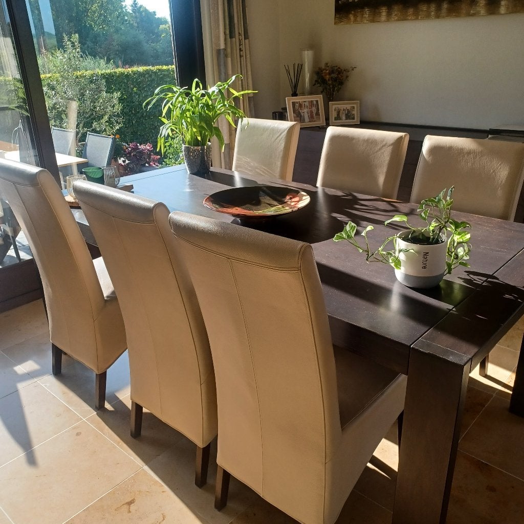 6 lederen stoelen, Maison & Meubles, Chaises, Klassiek modern, Autres couleurs, Enlèvement, Cuir