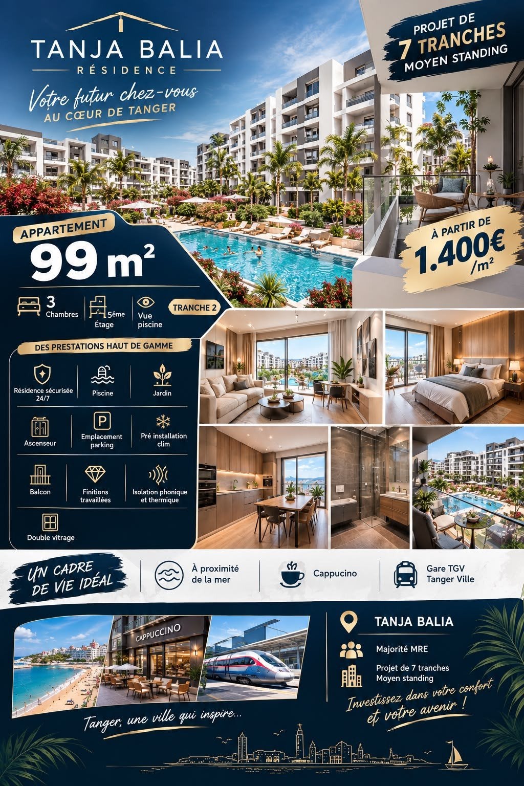 appartement TANGER 99m2, Immo