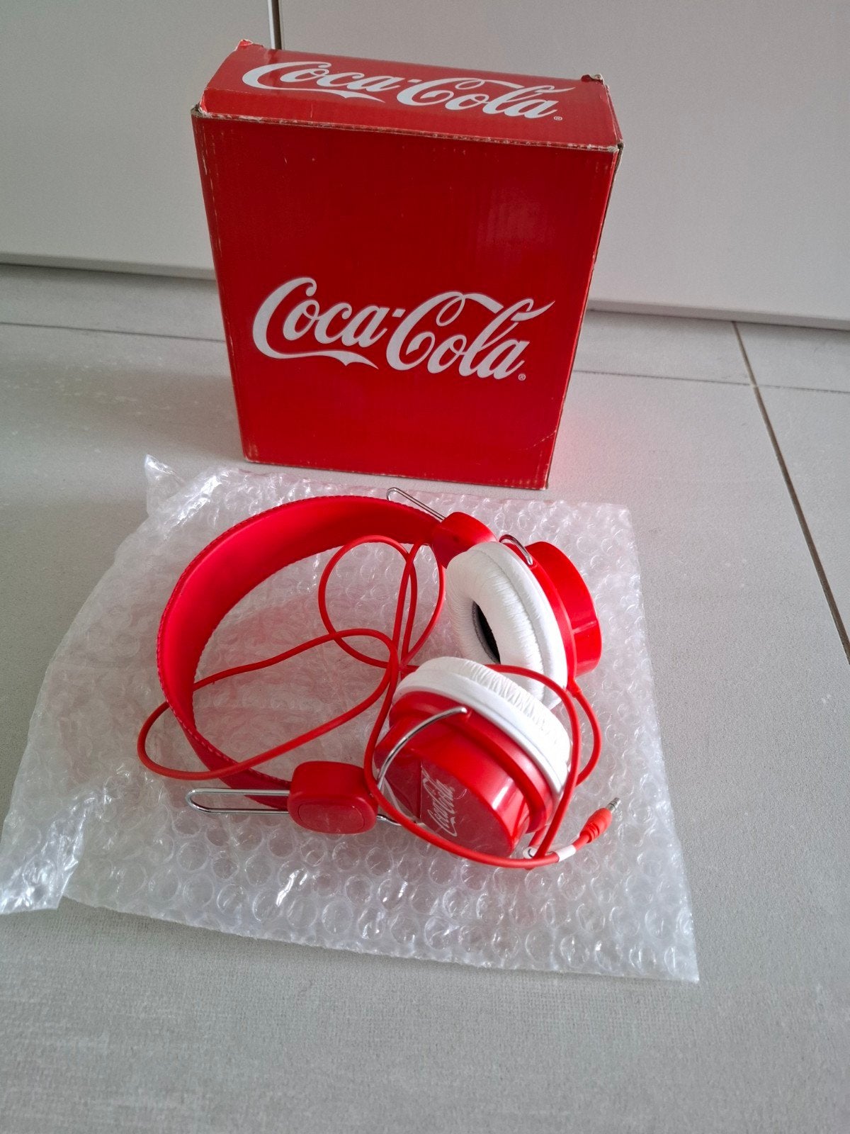 Vintage headphone koptelefoon Coca-Cola, Verzamelen, Ophalen, Verpakking