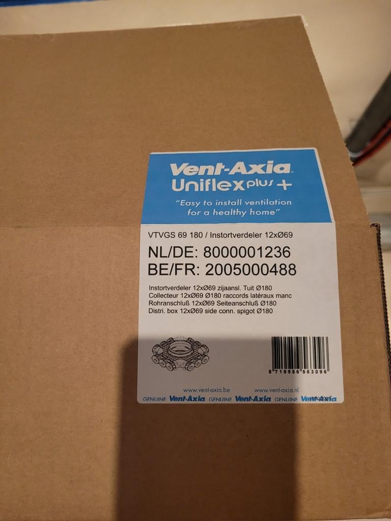 Vent axia verdeelbox 12 aansluiting 69mm, Enlèvement