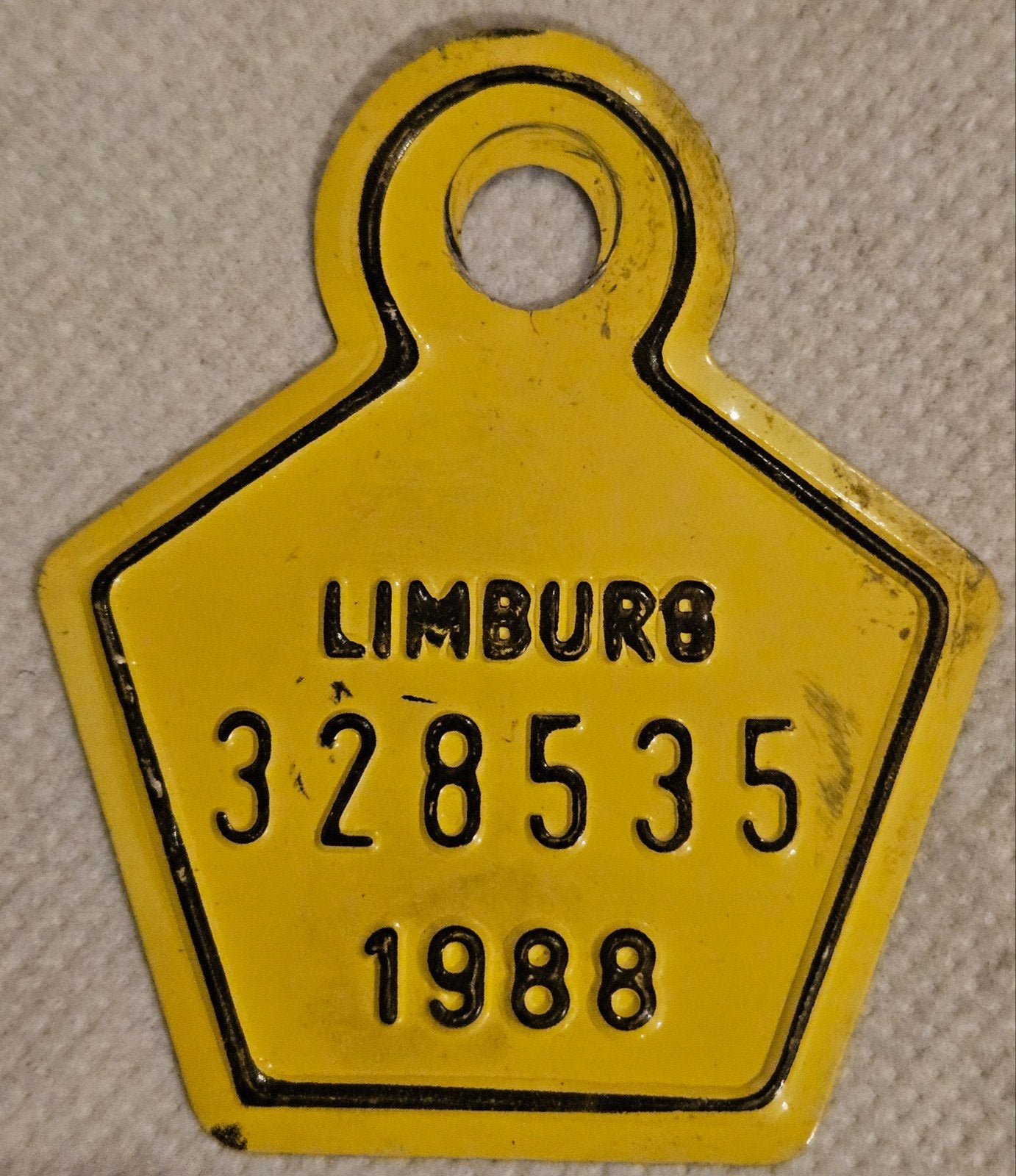 Plaque de branchement de vélo Limburg 1988 328535
Ce sont de, Enlèvement ou Envoi