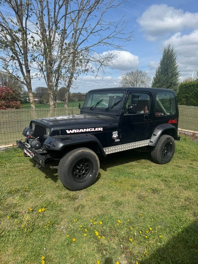 Jeep Wrangler YJ 4.0L 1991 ancêtre, Auto's, 4 zetels, 4000 cc, 1650 kg, Zwart