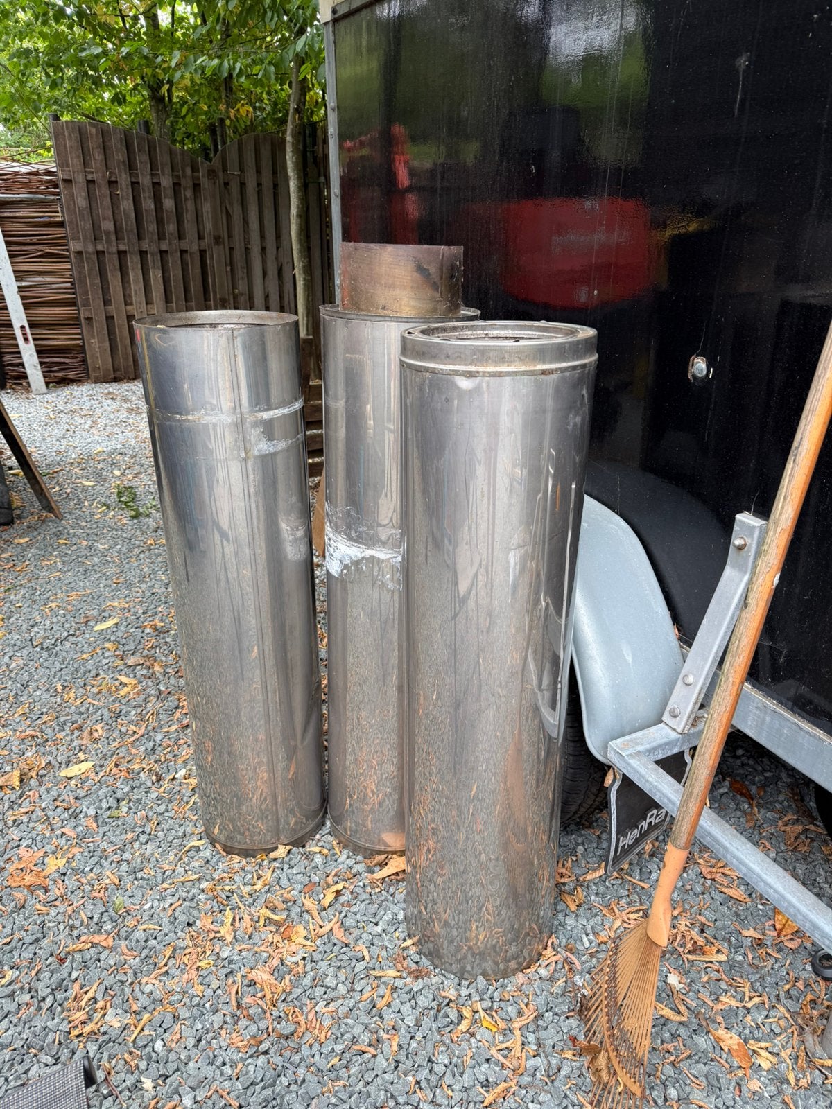 Tuyau de poêle à double paroi, Maison & Meubles, Poêles, Comme neuf, Enlèvement, Bois, Autoportant