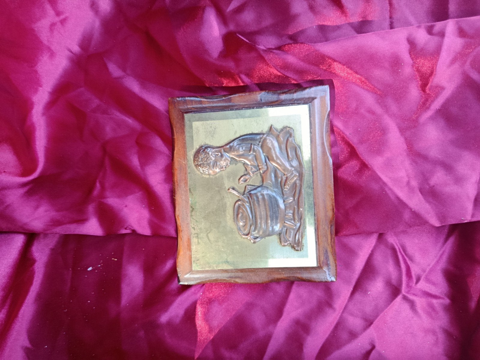 frame van hout en koper, Ophalen of Verzenden