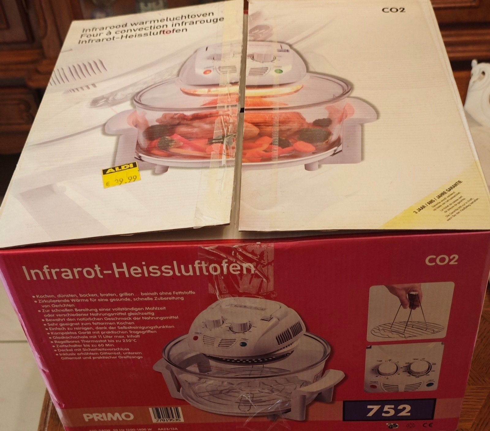 Infrarood oven, grill, elektrische BBQ, oventje, Ophalen, Zo goed als nieuw, Metaal