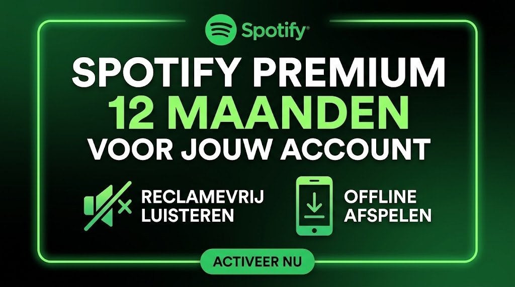 Spotify Premium | 12 maanden | op je rekening, Enlèvement, Bluetooth, Neuf