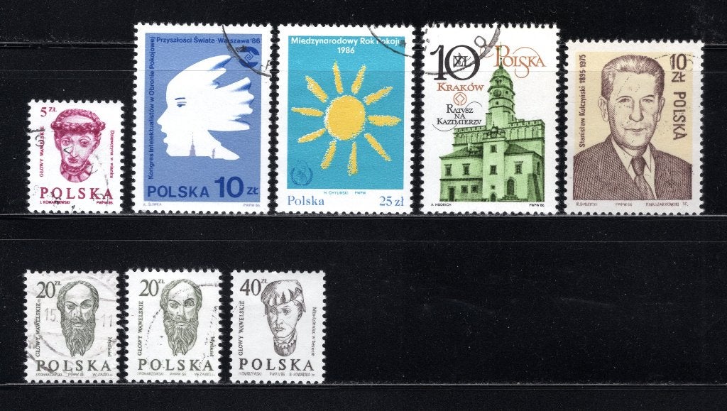 POLEN Lot 1986 gestempeld, Verzenden, Polen, Gestempeld
