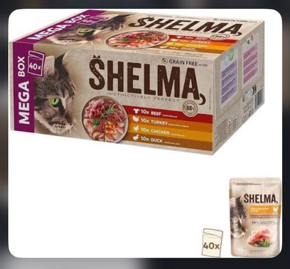 Neuf! Mega pack shelma 40 sachets, Animaux & Accessoires, Enlèvement