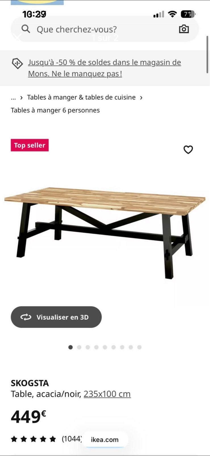 Table à manger, Enlèvement, Utilisé