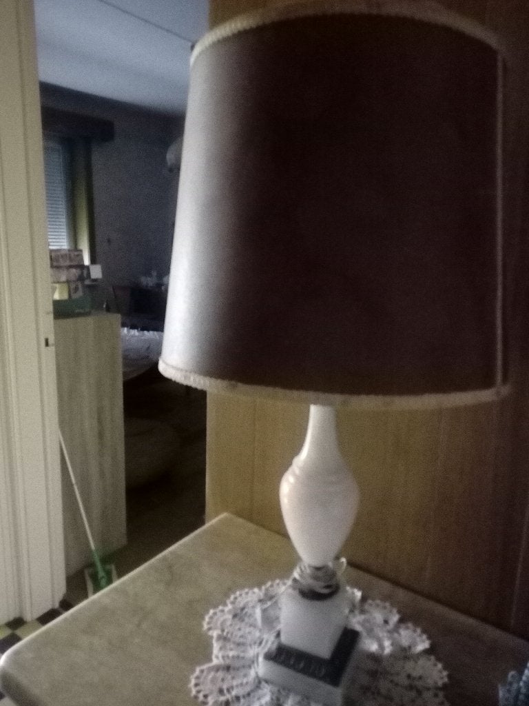 lampe avec pied en marbre, Enlèvement, Utilisé, Classique, Moins de 100 cm