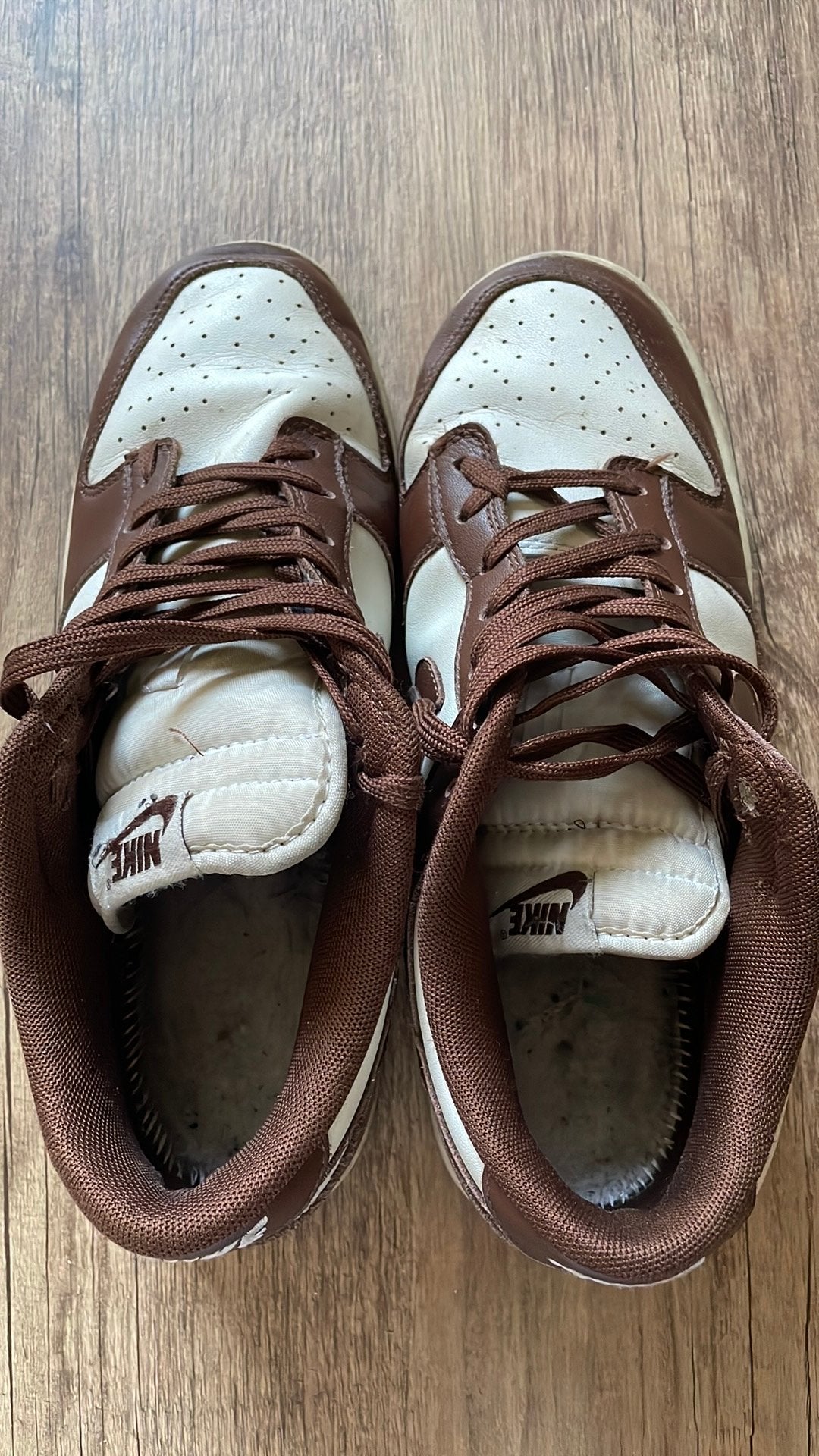 Nike dunks maat 44, Enlèvement ou Envoi, Comme neuf, Brun, Baskets