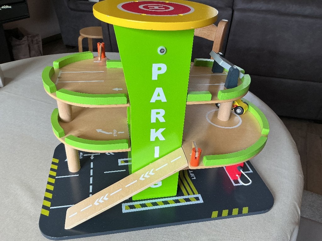 Garage enfant en bois coloré, Ophalen, Zo goed als nieuw, Overige typen