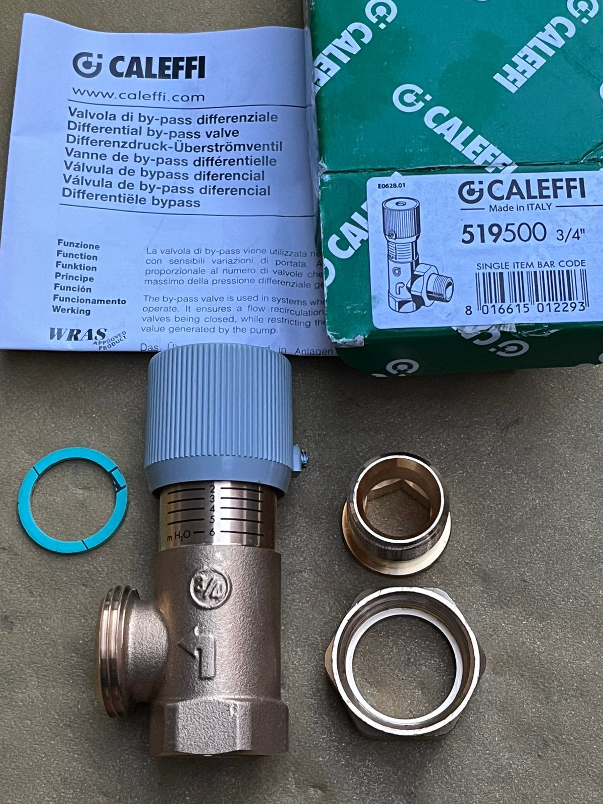 Régulateur de pression différentiell Caleffi 519 3/4" 519500, Enlèvement ou Envoi, Comme neuf