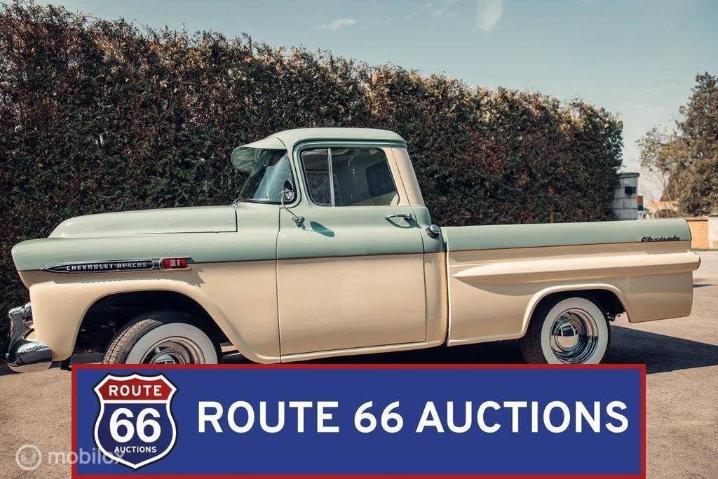 Chevrolet Apache Fleetside | 1959 | Route 66 Auctions, Autos, Achat, Entreprise, Chevrolet, Boîte manuelle