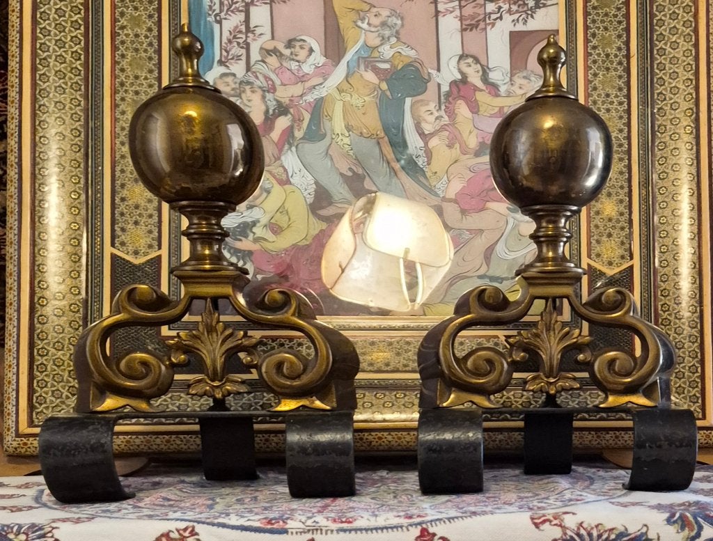 een paar antieke haardbokken, Ophalen of Verzenden