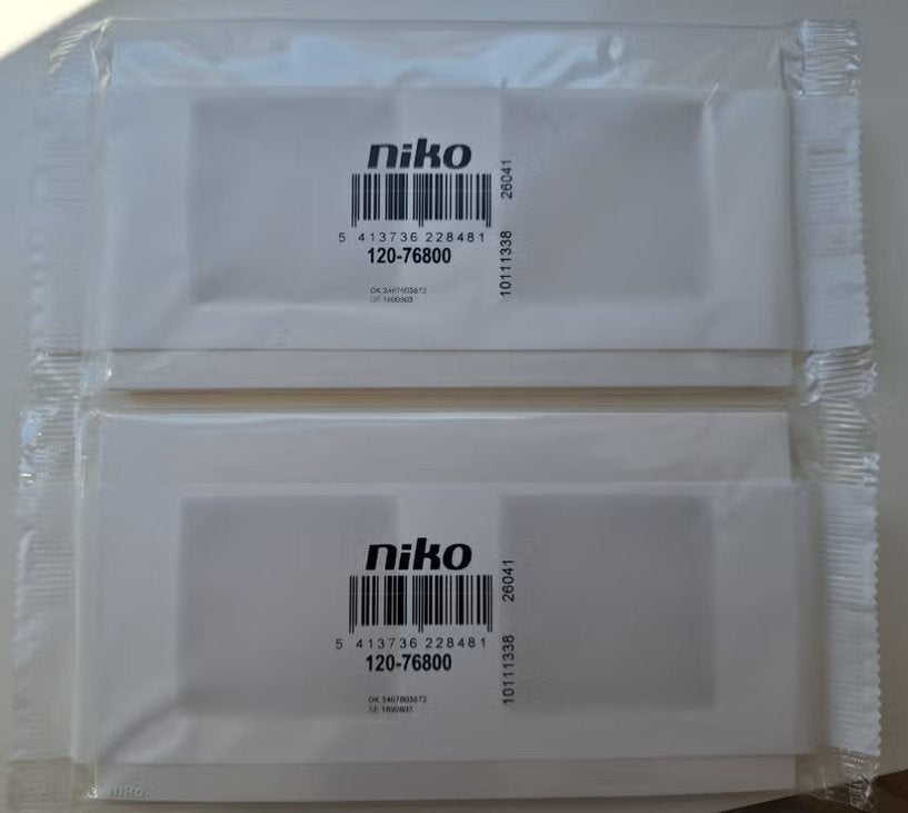 Niko - Housse double 71MM blanche - 120-76800, Bricolage & Construction, Enlèvement ou Envoi, Neuf, Plaque de finition