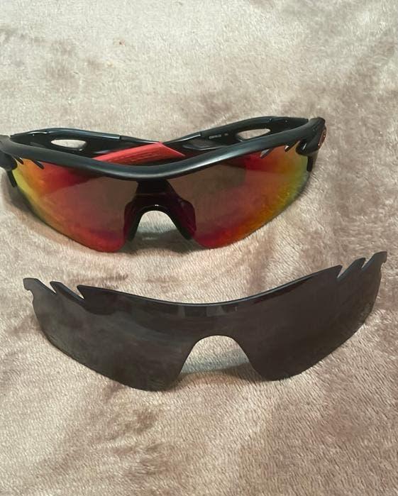 Oakley radarblock polarized, Ophalen, Zonnebril, Zwart, Zo goed als nieuw
