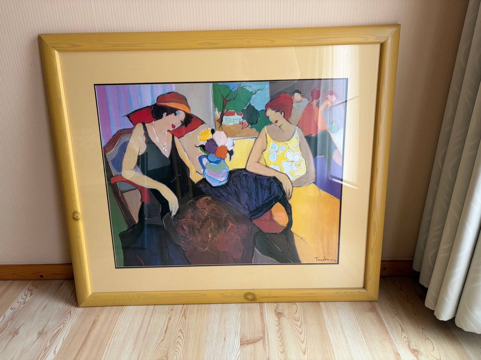 Gesigneerd werk Itzchak Tarkay, ingelijst: TAR 203, Antiek en Kunst, Ophalen of Verzenden, Expressionistisch, Gesigneerd, Portret of Personen