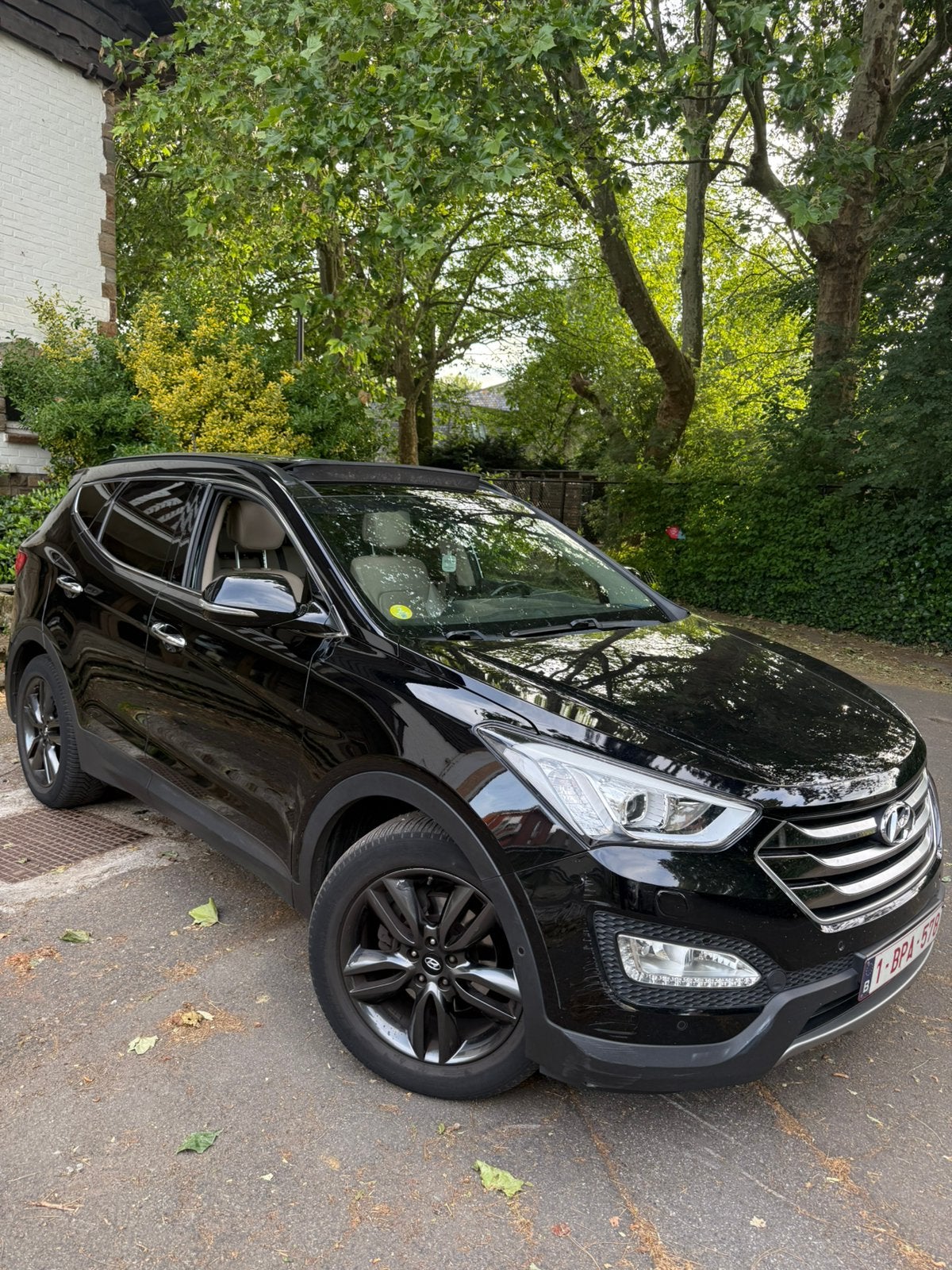 Hyundai Santa Fe 2.2 CRDi FULL OPTION 2014, Auto's, Automaat, Euro 5, Beige, Zwart