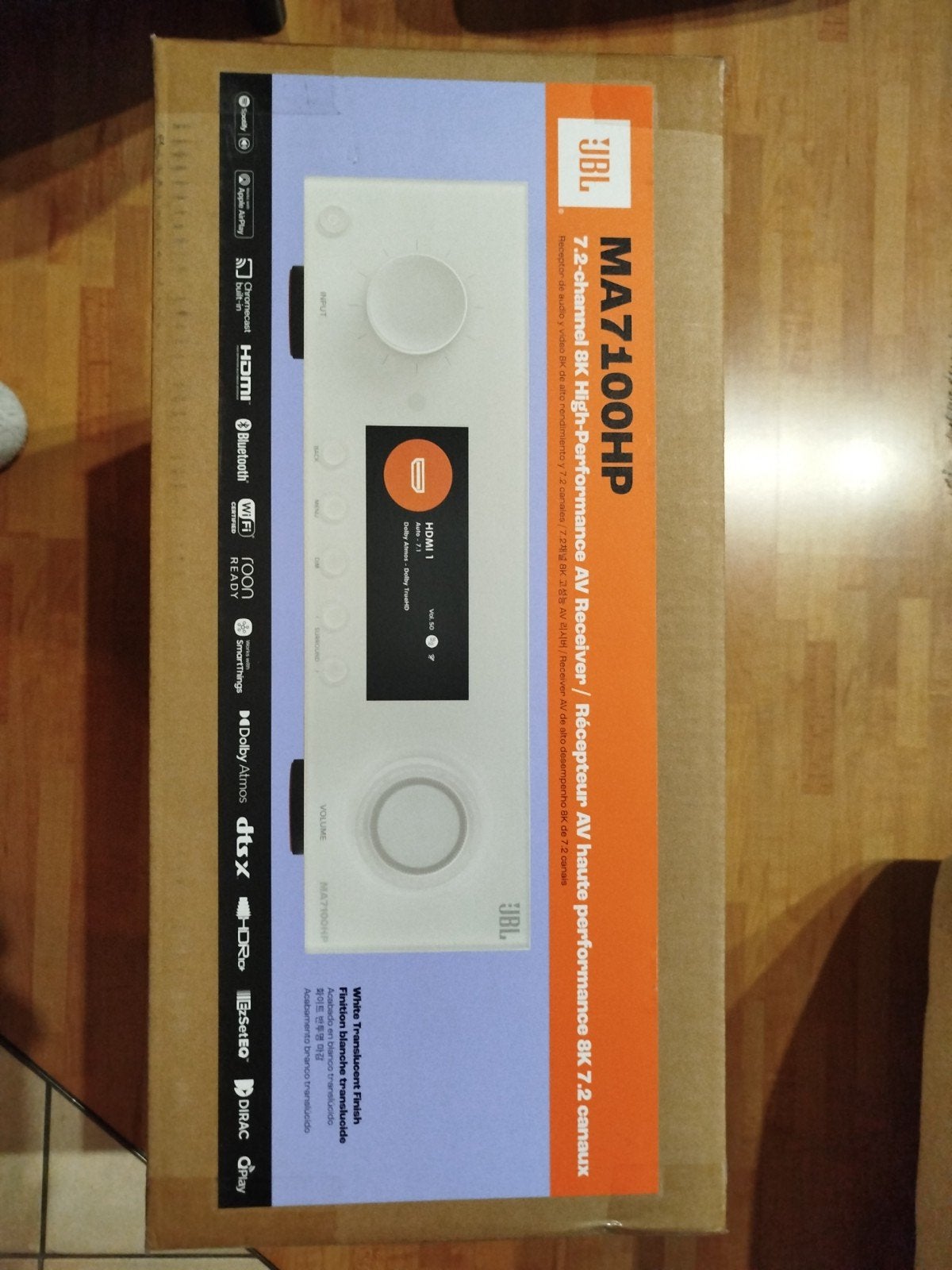 Ampli home cinéma 7.2 JBL MA7100HP NEUF, TV, Hi-fi & Vidéo, Neuf, Autres marques, Enlèvement, 120 watts ou plus