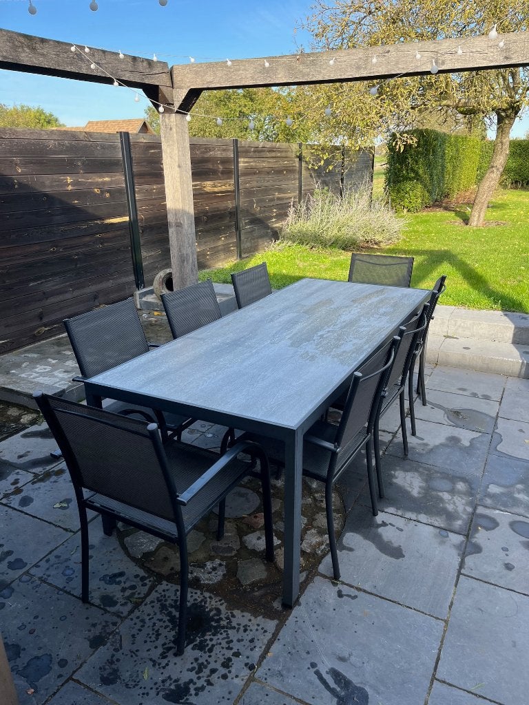 Terras set, Tuin en Terras, Ophalen, Aluminium, Tuinset, Eettafel