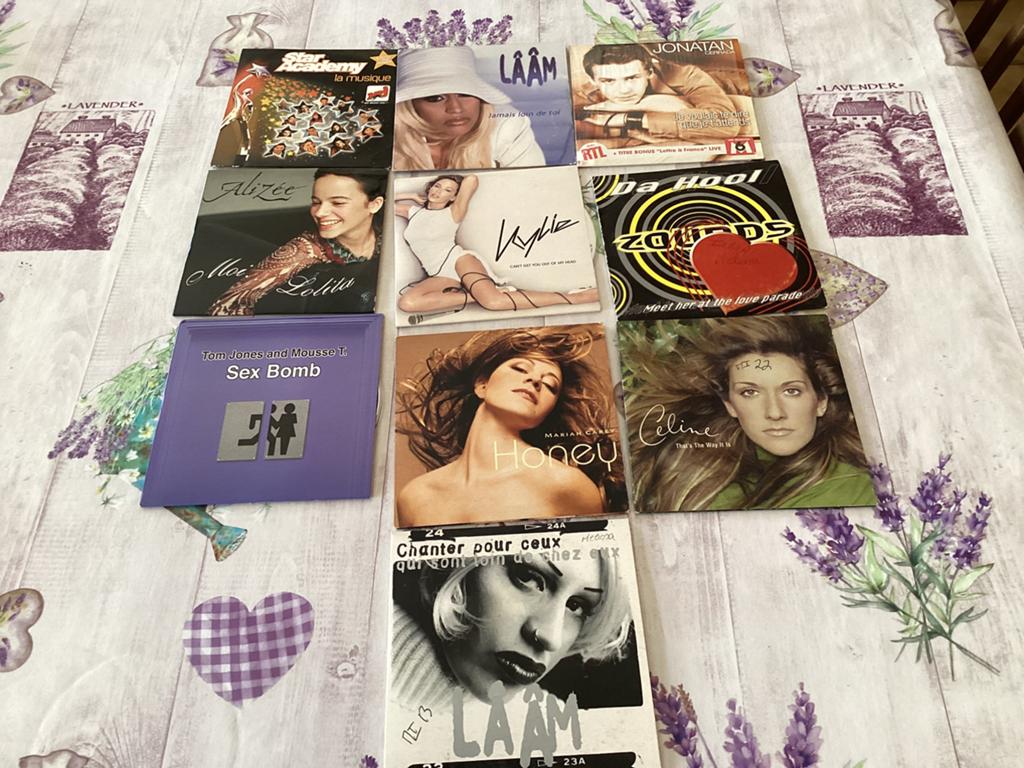 Le lot de 10 cd singles, Enlèvement