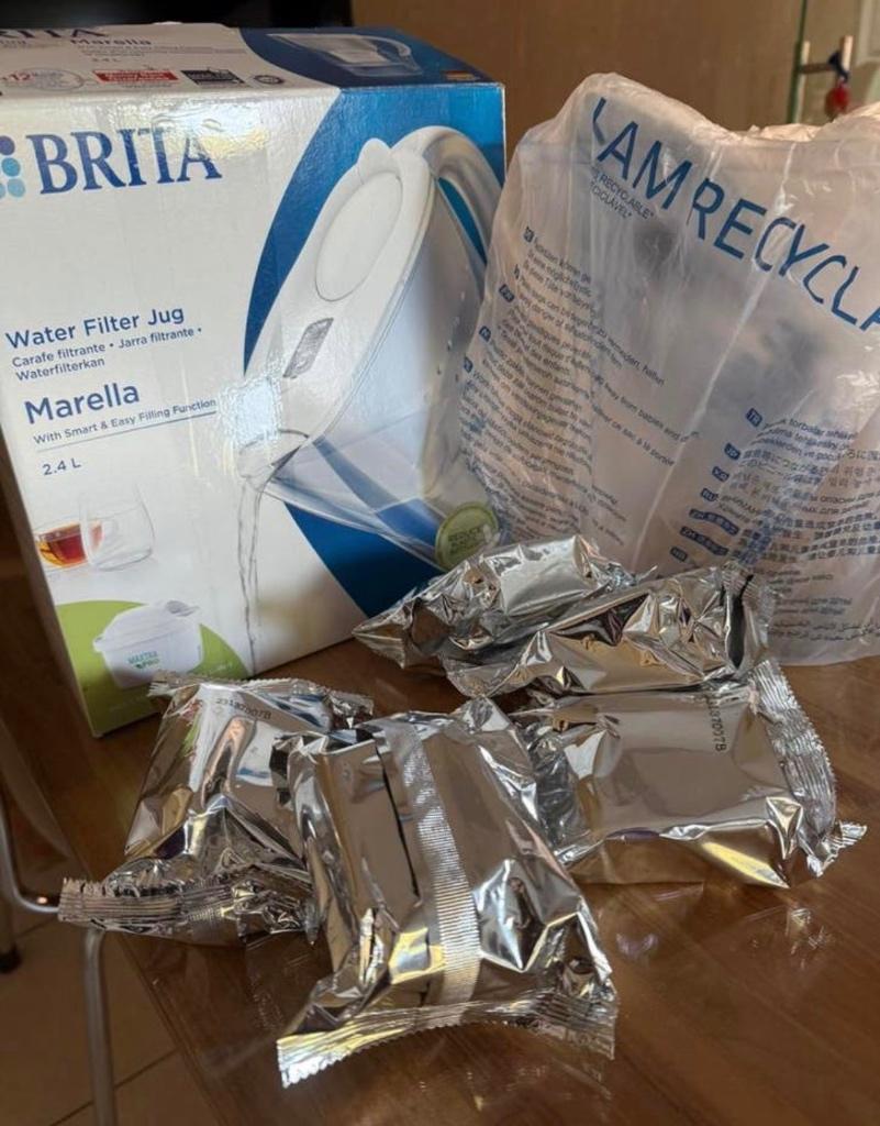 BRITA WATERFILTERKAN MARELLA COOL WHITE (2,4 L), Ophalen of Verzenden, Nieuw