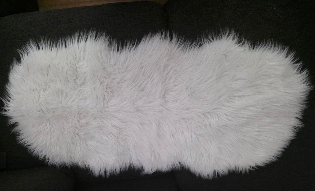 Peau de mouton blanche (fausse), Enlèvement ou Envoi, Comme neuf, Blanc