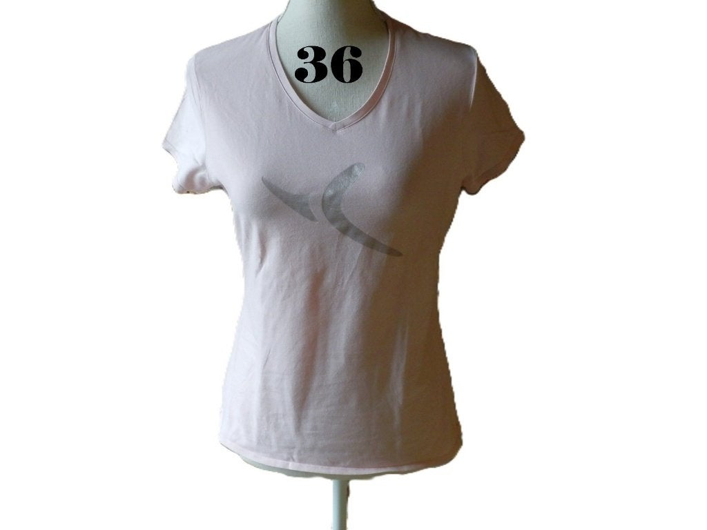 (76) - tee shirt femme t.36 rose, Kleding | Dames, Ophalen of Verzenden, Zo goed als nieuw, Korte mouw, Roze