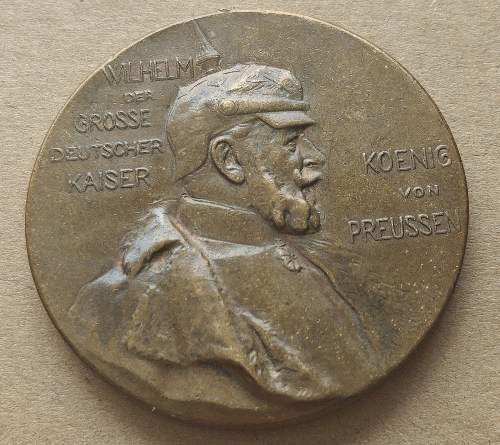 Medaille keizer Wilhelm I van Duitsland, 1797-1897 Brons, Verzamelen, Ophalen of Verzenden, Landmacht, Embleem of Badge