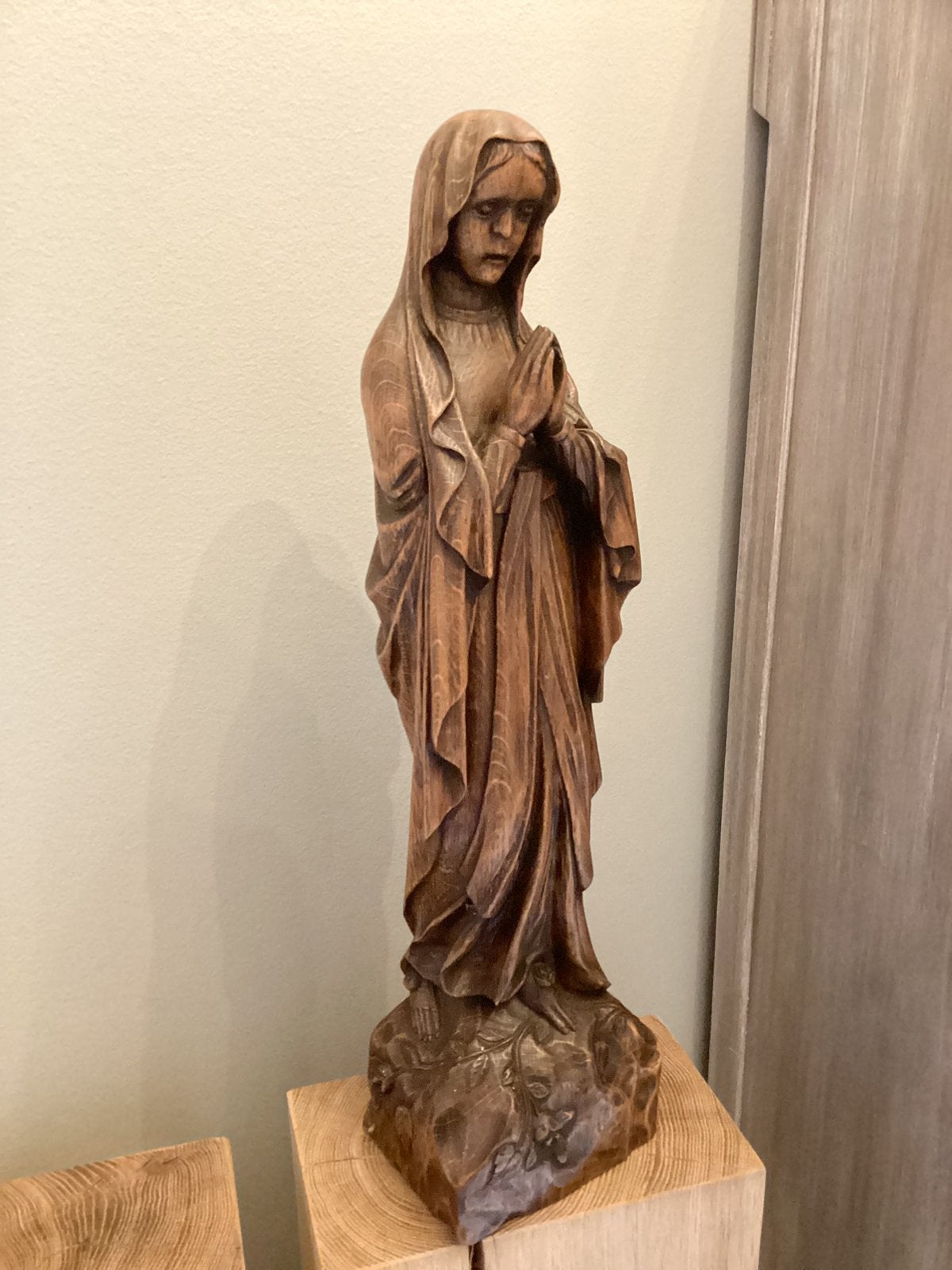 Eiken houten beeld, Antiek en Kunst, Ophalen, Beeld