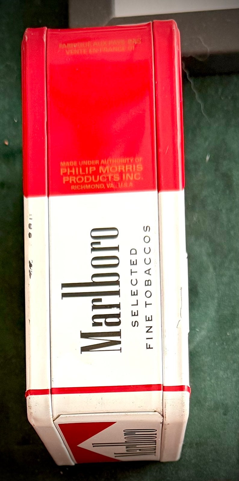 Marlboro vintage metalen opbergdoos, Ophalen of Verzenden, Gebruikt, Tabaksdoos of Verpakking