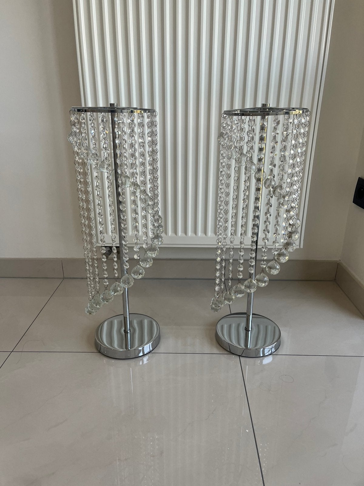 Ensemble de 2 supports de table en cristal de luxe, Enlèvement, Comme neuf