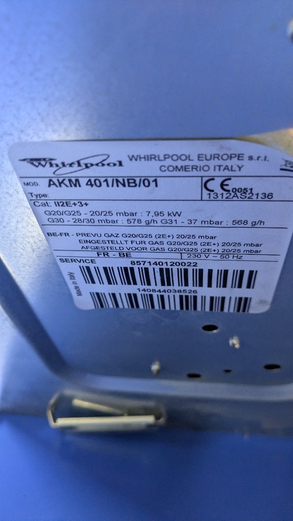 Whirlpool gasfornuis, Ophalen, Zwart, Overige materialen, Overige merken